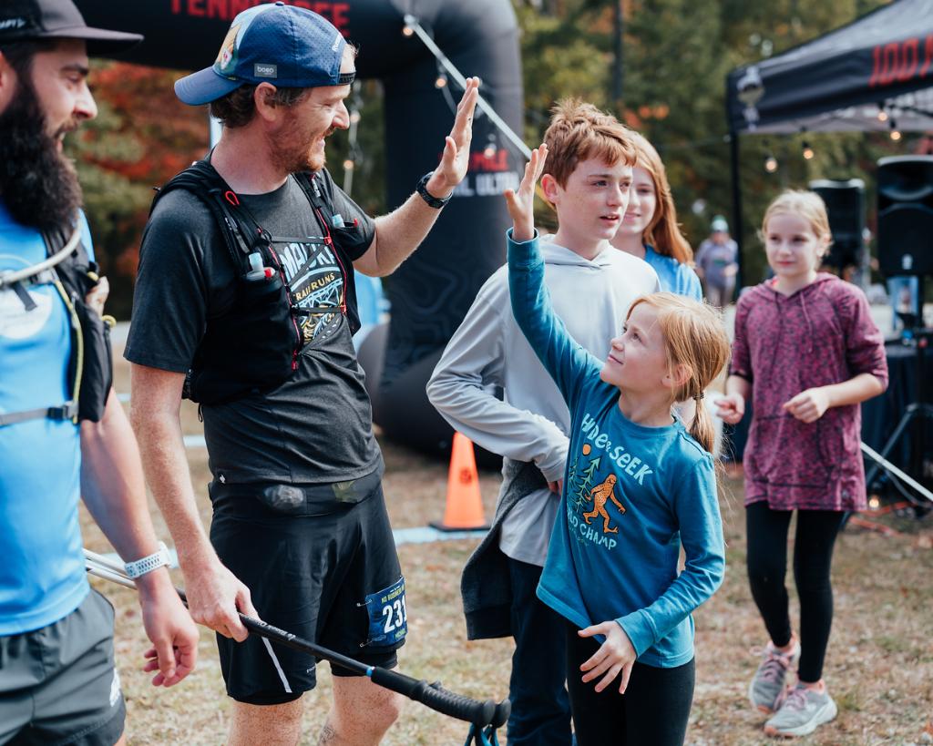 ultra runner completes hundred mile ultra and celebrates with family